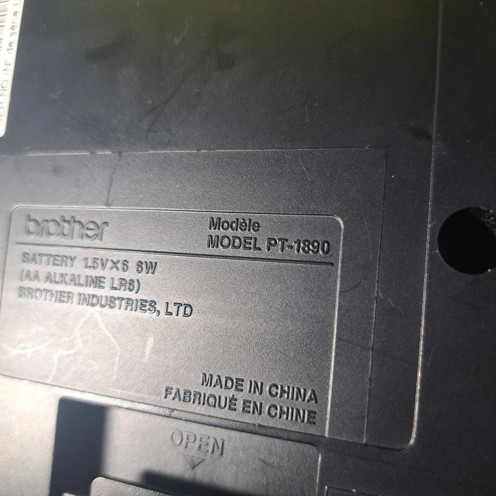 Brother P-Touch PT-1890 Desktop Label Maker Black Thermal Printer Organization
